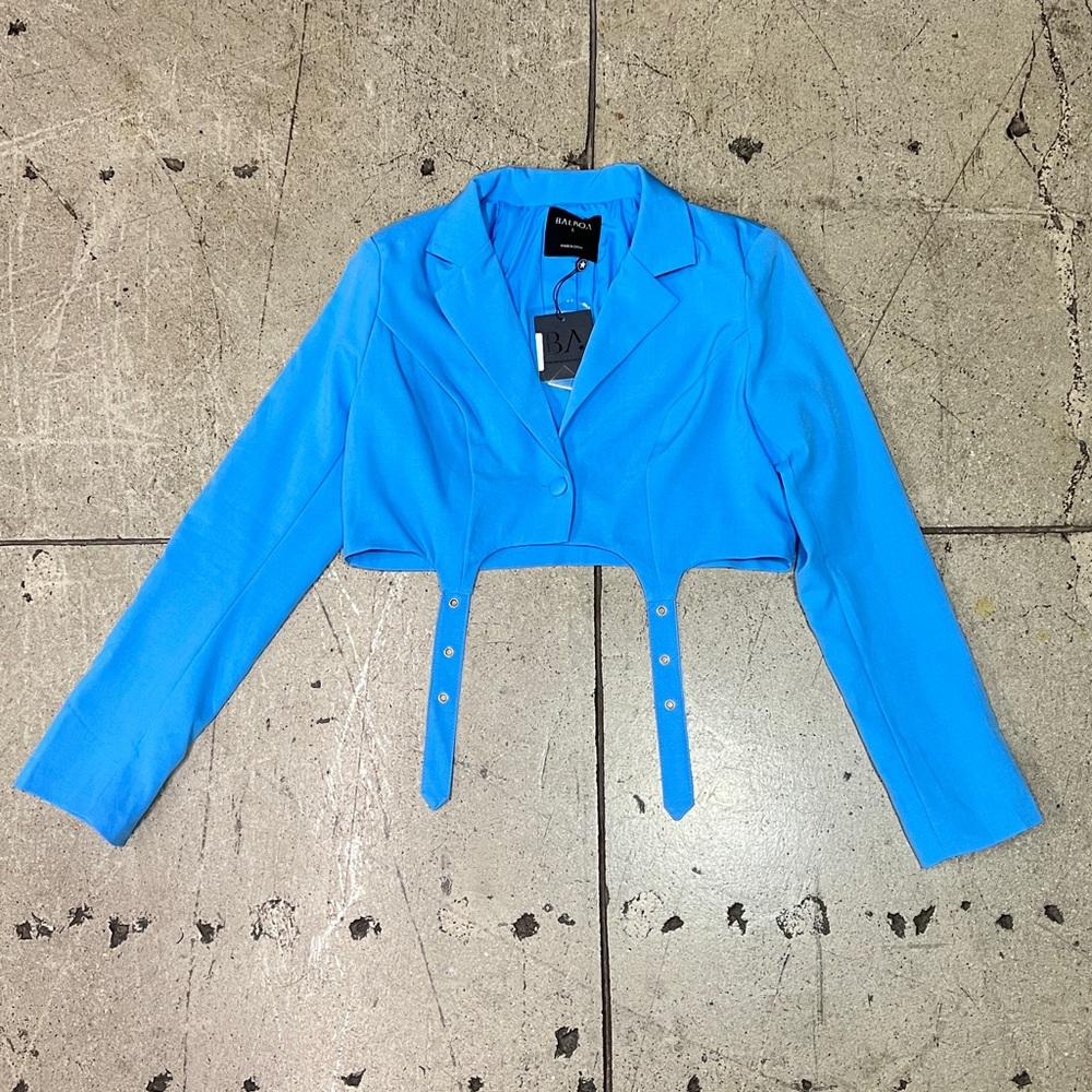 💚 2794. Cropped Blue Jacket